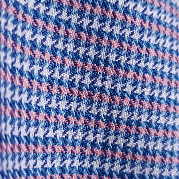 Pendleton Plaid Houndstooth Blue Wool Pants - Picture 6 of 16